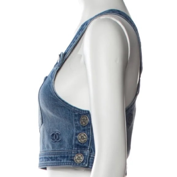 CHANEL Denim vest Italy 36 small 0-4 - Picture 4 of 16